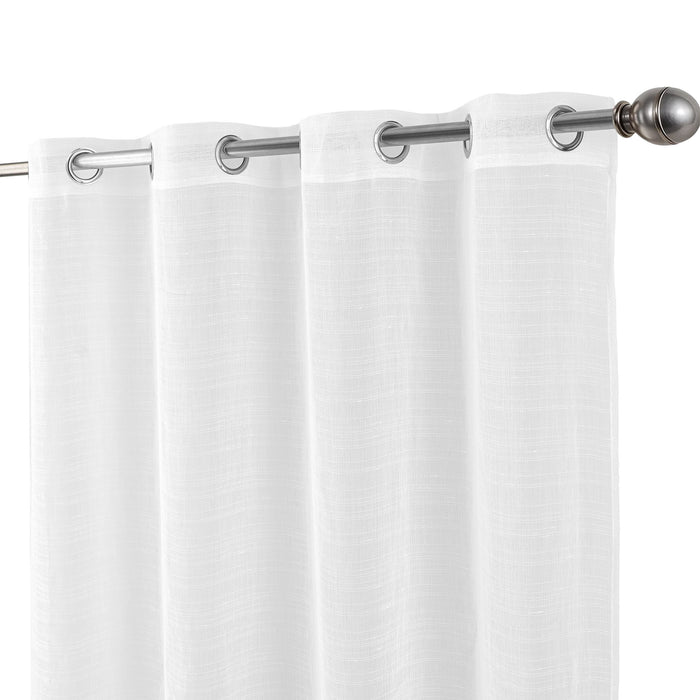Cortinado Pronto a Pôr 140x260cm com Argolas - Branco  Modelo 189