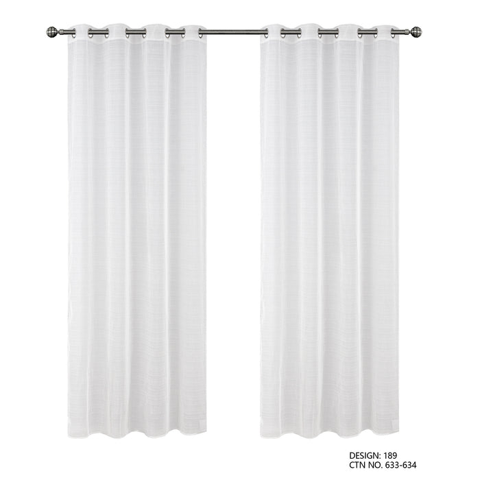 Cortinado Pronto a Pôr 140x260cm com Argolas - Branco  Modelo 189