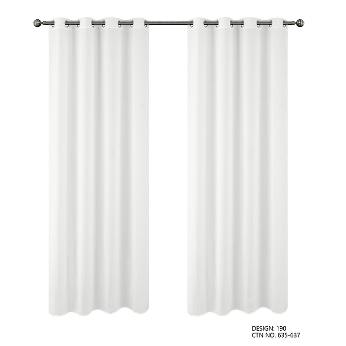 Cortinado Pronto a Pôr 140x260cm com Argolas - Branco Modelo 190