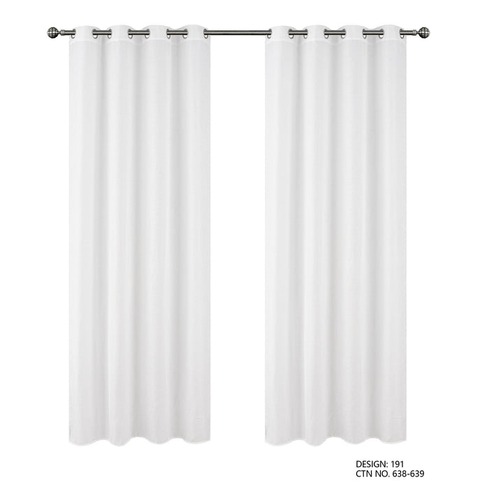 Cortinado Pronto a Pôr 140x260cm com Argolas - Branco Modelo 191