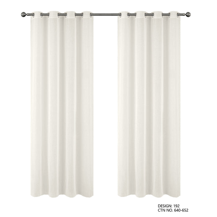 Cortinado Pronto a Pôr 140x260cm com Argolas - Creme Modelo 192