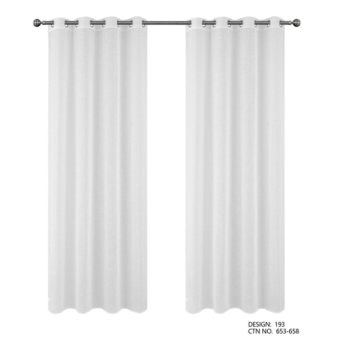 Cortinado Pronto a Pôr 140x260cm com Argolas - Branco Modelo 193