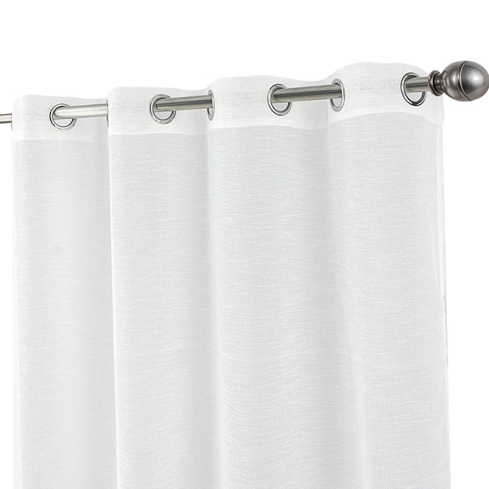 Cortinado Pronto a Pôr 140x260cm com Argolas - Branco Modelo 194