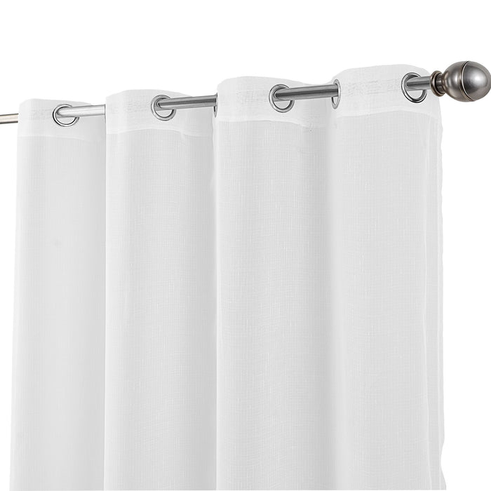 Cortinado Pronto a Pôr 140x260cm com Argolas - Branco Modelo 195