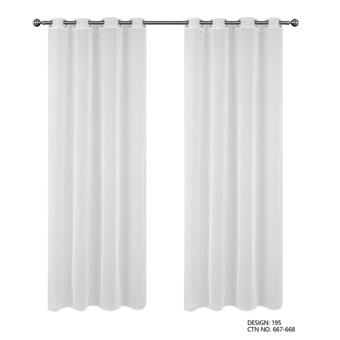 Cortinado Pronto a Pôr 140x260cm com Argolas - Branco Modelo 195