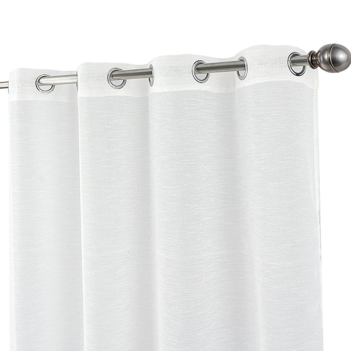 Cortinado Pronto a Pôr 140x260cm com Argolas - Branco Modelo 196