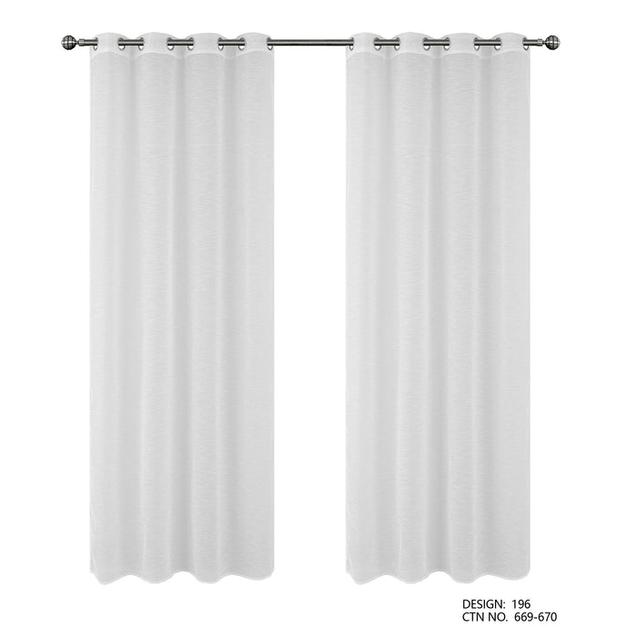 Cortinado Pronto a Pôr 140x260cm com Argolas - Branco Modelo 196