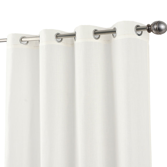 Cortinado Pronto a Pôr 140x260cm com Argolas - Creme Modelo 198