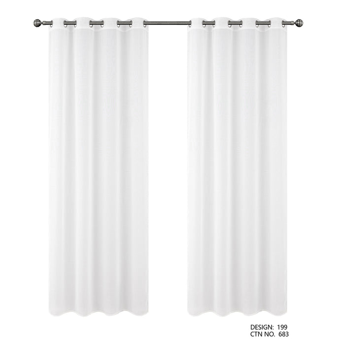 Cortinado Pronto a Pôr 140x260cm com Argolas - Branco Modelo 199