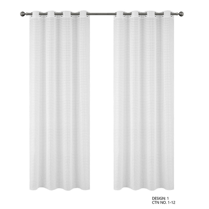 Cortinado Pronto a Pôr 140x260cm com Argolas - branco Modelo 1