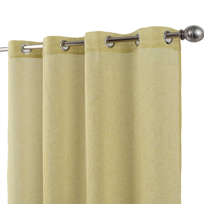 Cortinado Pronto a Pôr 140x260cm com Argolas - verde-claro Modelo 2