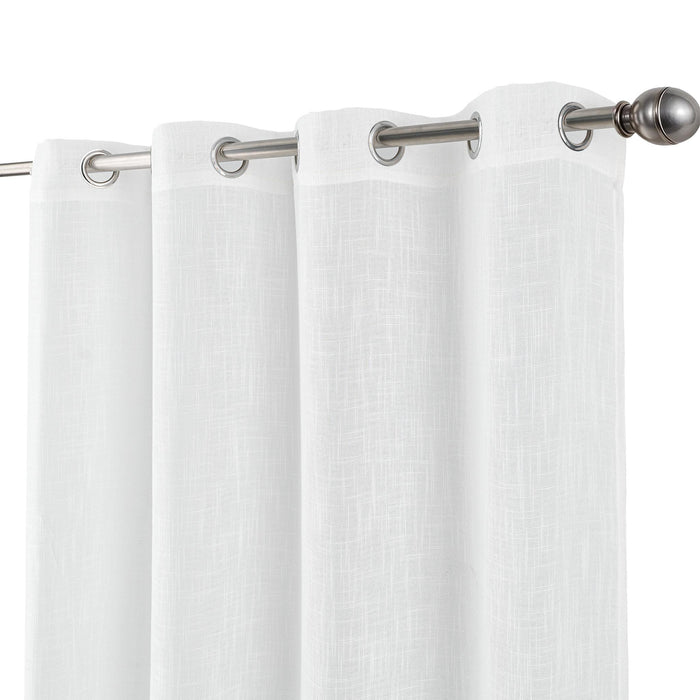 Cortinado Pronto a Pôr 140x260cm com Argolas - Branco Modelo 200