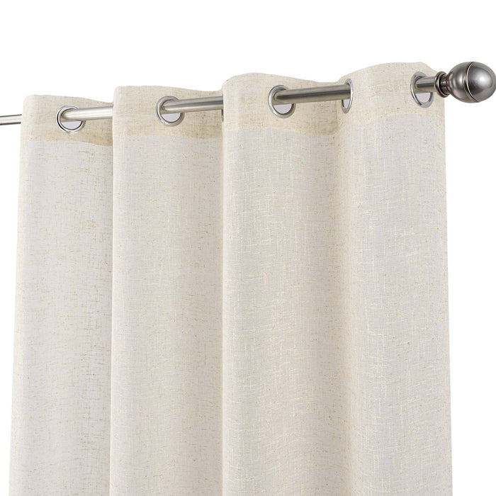 Cortinado Pronto a Pôr 140x260cm com Argolas - Bege Modelo 204