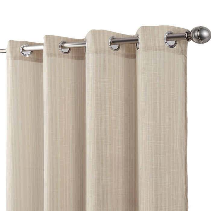Cortinado Pronto a Pôr 140x260cm com Argolas - Bege Modelo 21