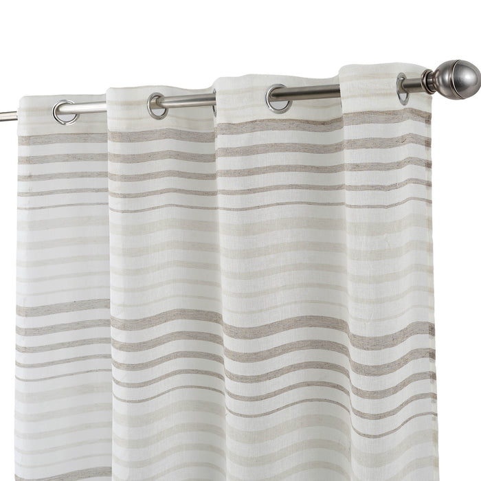 Cortinado Pronto a Pôr 140x260cm com Argolas - Marfim Modelo 22