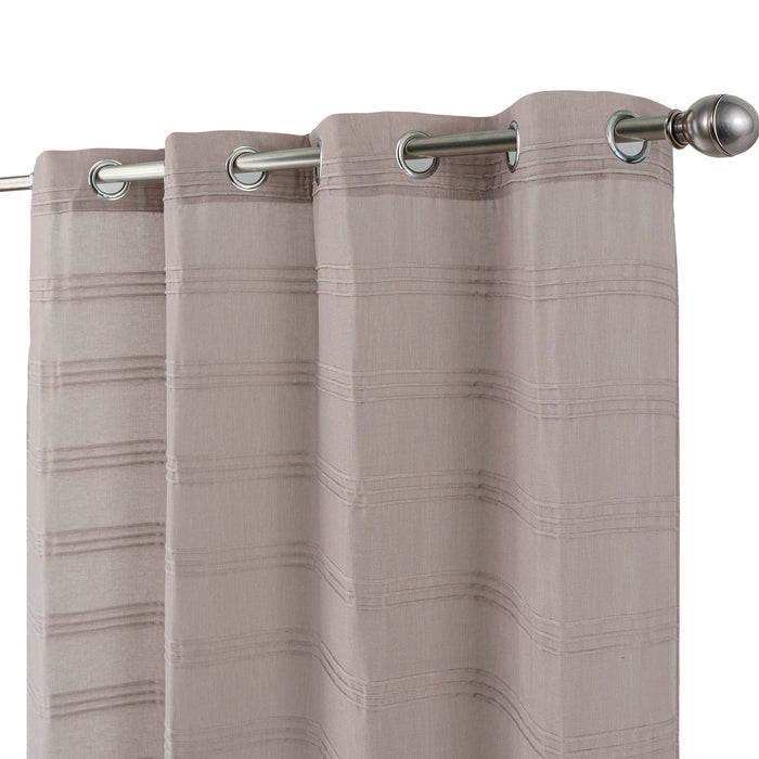 Cortinado Pronto a Pôr 140x260cm com Argolas - Rosa Modelo 23