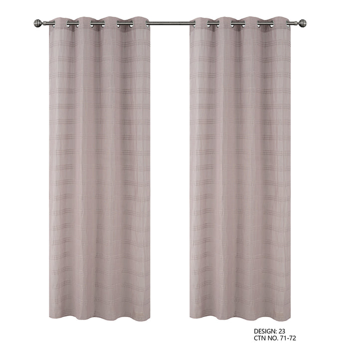 Cortinado Pronto a Pôr 140x260cm com Argolas - Rosa Modelo 23