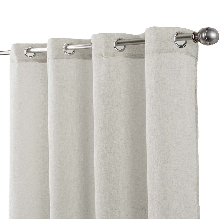 Cortinado Pronto a Pôr 140x260cm com Argolas - Bege Modelo 24