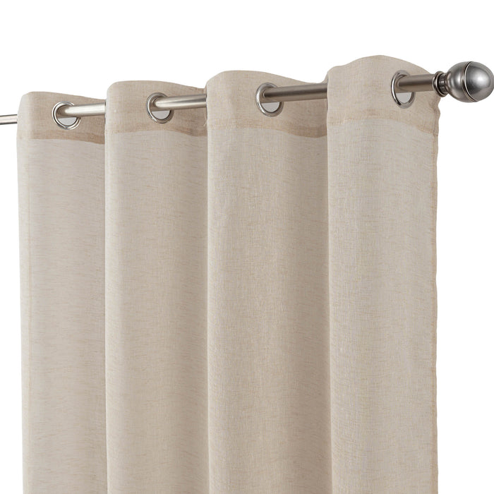 Cortinado Pronto a Pôr 140x260cm com Argolas - Marfim Modelo 25