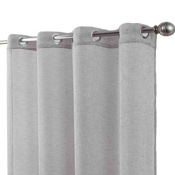 Cortinado Pronto a Pôr 140x260cm com Argolas - Cinzento Modelo 27