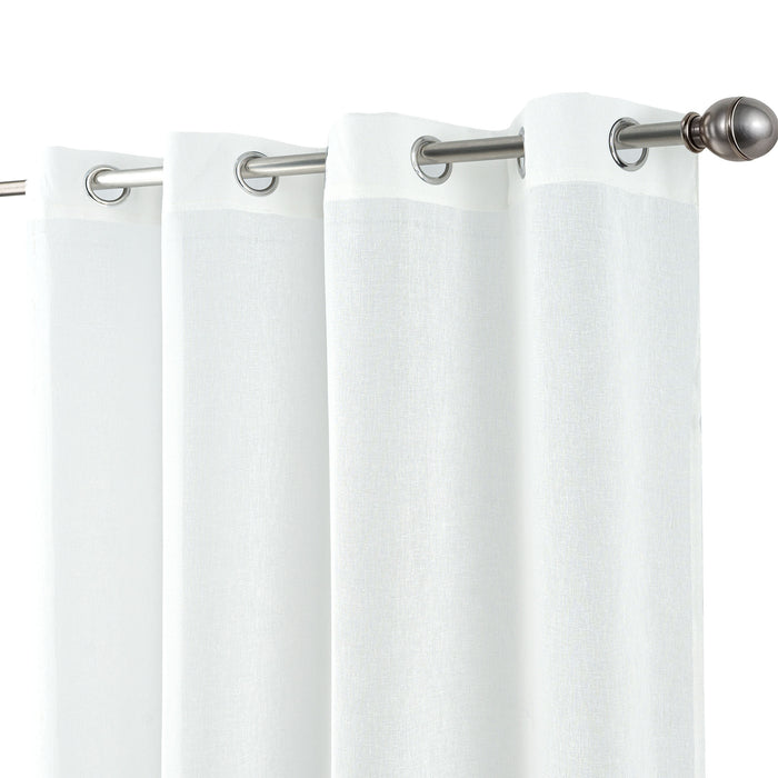 Cortinado Pronto a Pôr 140x260cm com Argolas - Branco Modelo 28