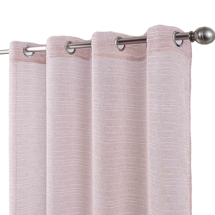 Cortinado Pronto a Pôr 140x260cm com Argolas - Rosa Modelo 29