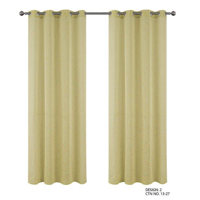 Cortinado Pronto a Pôr 140x260cm com Argolas - verde-claro Modelo 2