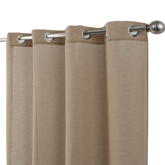 Cortinado Pronto a Pôr 140x260cm com Argolas - castanho claro Modelo 3