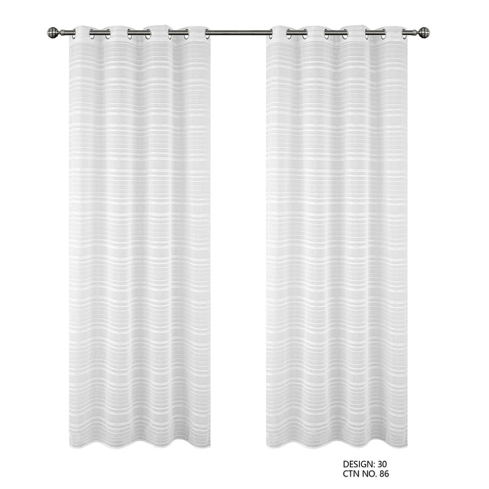 Cortinado Pronto a Pôr 140x260cm com Argolas - Branco Modelo 30