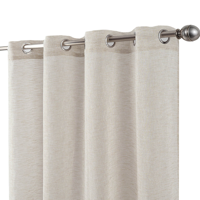 Cortinado Pronto a Pôr 140x260cm com Argolas - Bege Modelo 31