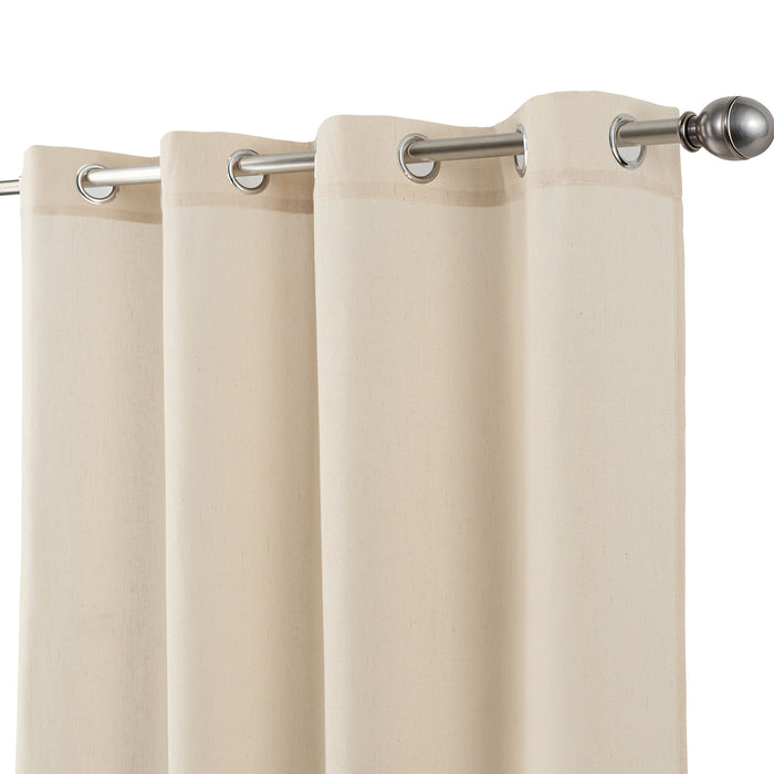 Cortinado Pronto a Pôr 140x260cm com Argolas - Marfim Modelo 32