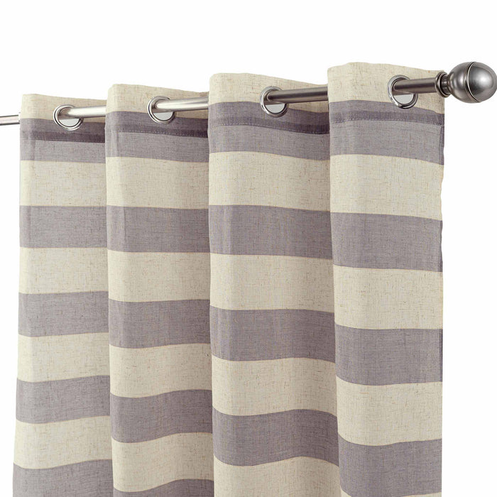 Cortinado Pronto a Pôr 140x260cm com Argolas - Creme Modelo 34