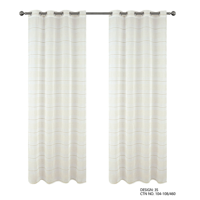Cortinado Pronto a Pôr 140x260cm com Argolas - Branco Modelo 35