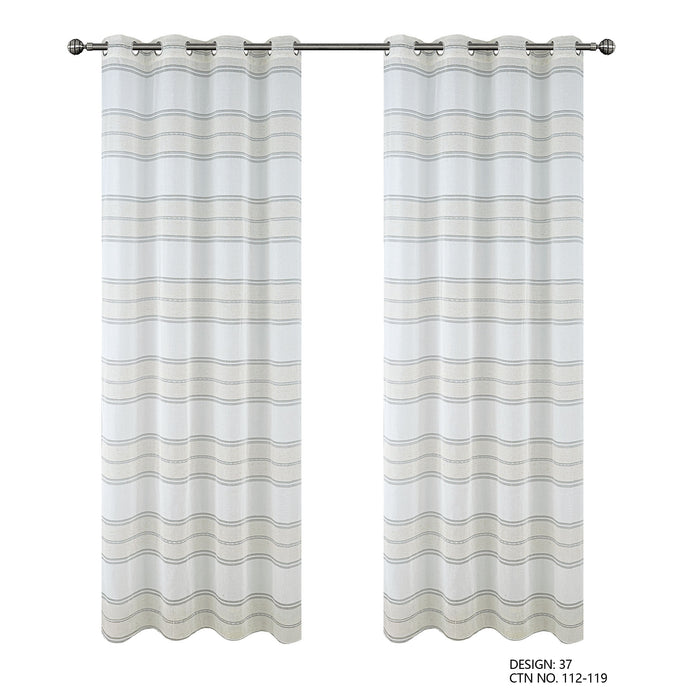 Cortinado Pronto a Pôr 140x260cm com Argolas - Branco Modelo 37