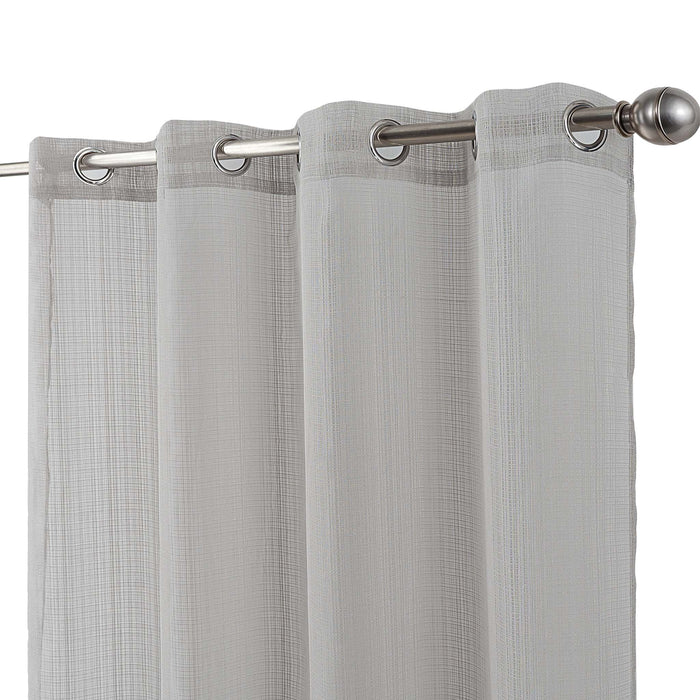 Cortinado Pronto a Pôr 140x260cm com Argolas - Cinzento Modelo 38
