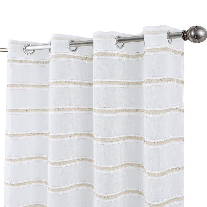 Cortinado Pronto a Pôr 140x260cm com Argolas - Branco Modelo 39