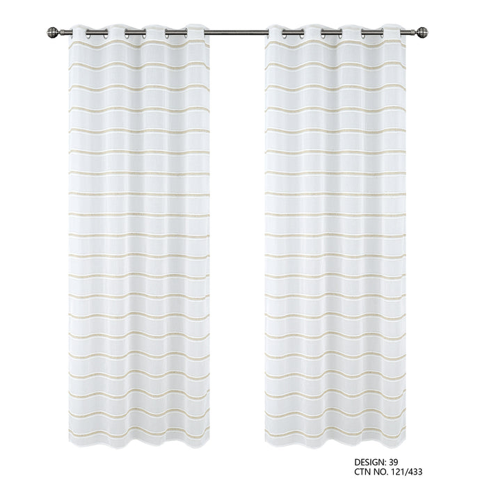 Cortinado Pronto a Pôr 140x260cm com Argolas - Branco Modelo 39