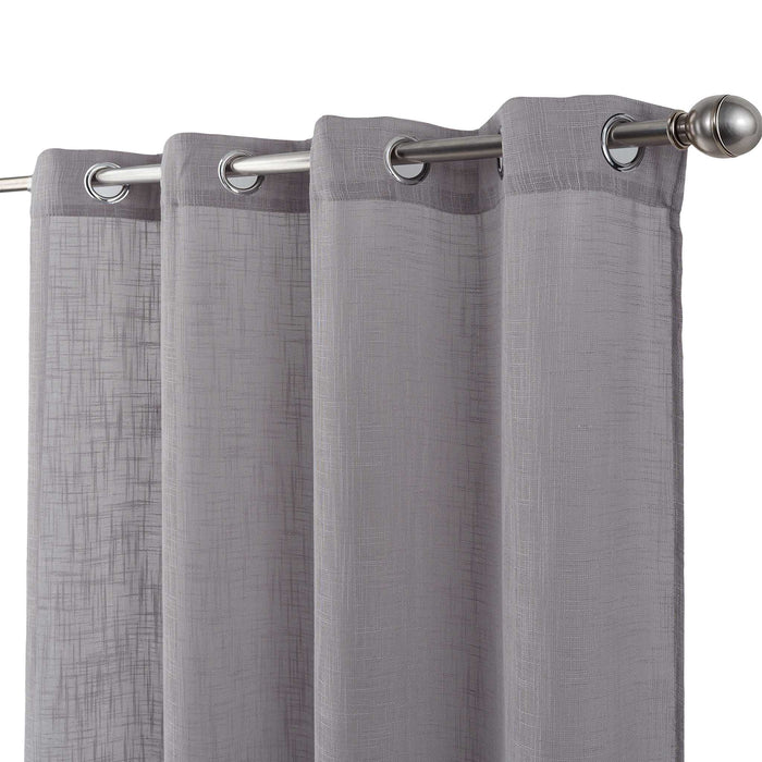Cortinado Pronto a Pôr 140x260cm com Argolas - cinzento Modelo 4