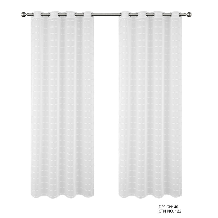 Cortinado Pronto a Pôr 140x260cm com Argolas - Branco Modelo 40
