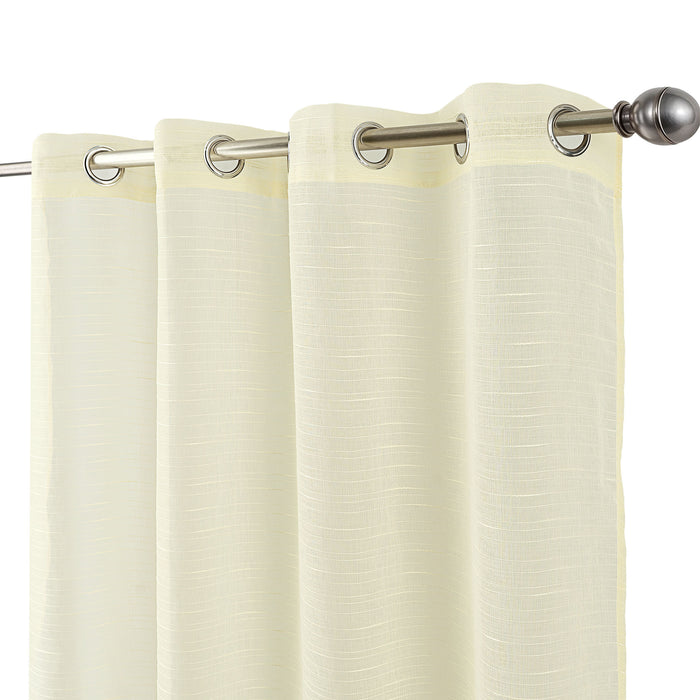 Cortinado Pronto a Pôr 140x260cm com Argolas - Marfim Modelo 41