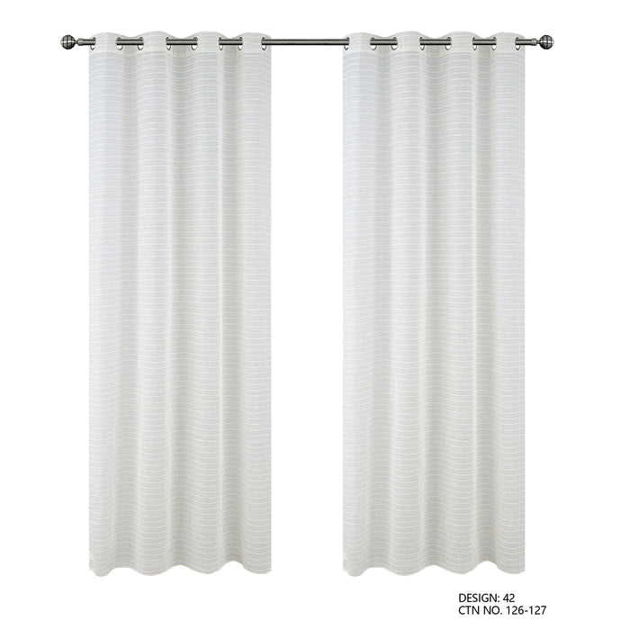 Cortinado Pronto a Pôr 140x260cm com Argolas - Branco Modelo 42