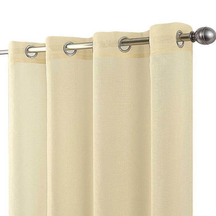 Cortinado Pronto a Pôr 140x260cm com Argolas - Creme Modelo 43