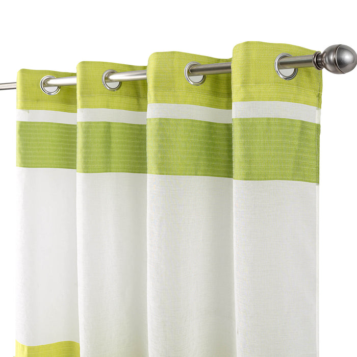 Cortinado Pronto a Pôr 140x260cm com Argolas - Verde Lima Modelo 46