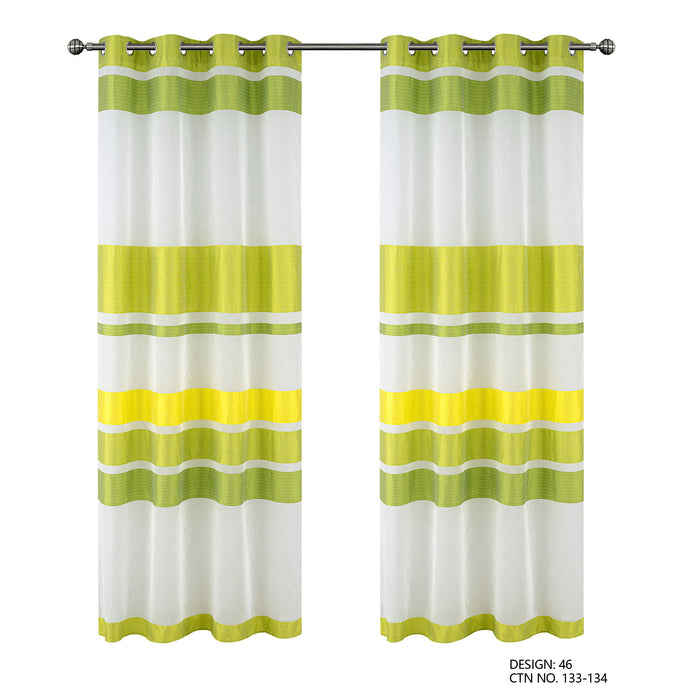 Cortinado Pronto a Pôr 140x260cm com Argolas - Verde Lima Modelo 46