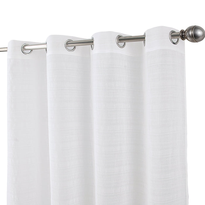 Cortinado Pronto a Pôr 140x260cm com Argolas - Branco Modelo 48