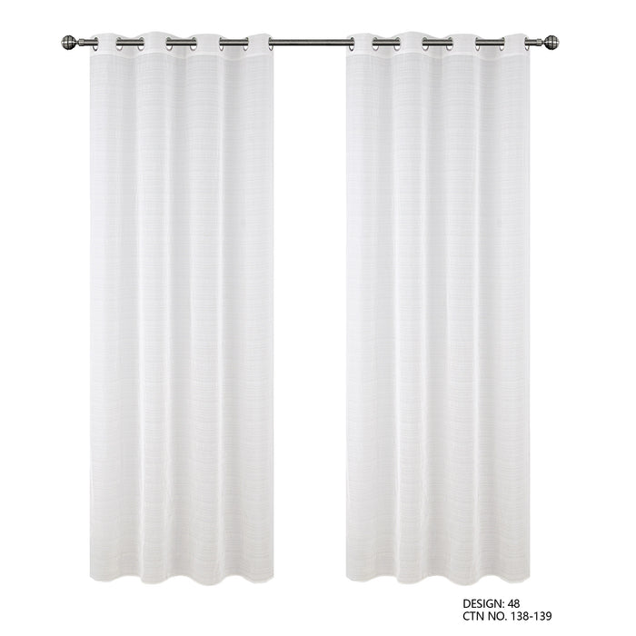 Cortinado Pronto a Pôr 140x260cm com Argolas - Branco Modelo 48