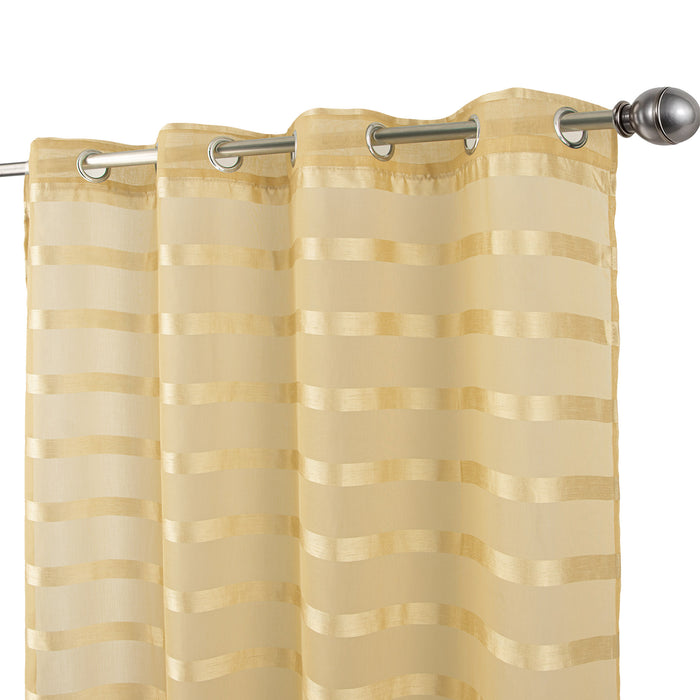 Cortinado Pronto a Pôr 140x260cm com Argolas - Dourado Modelo 49