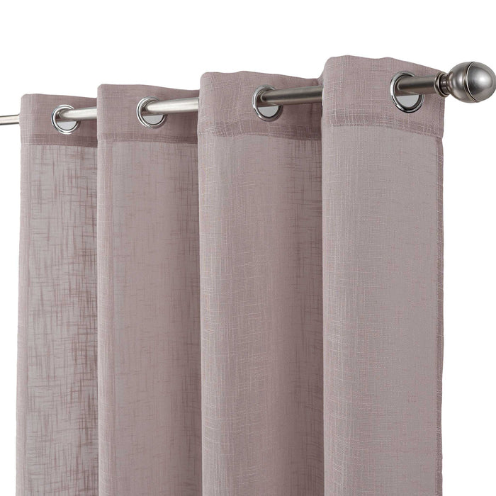 Cortinado Pronto a Pôr 140x260cm com Argolas - bege Modelo 5