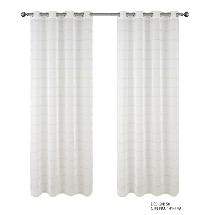 Cortinado Pronto a Pôr 140x260cm com Argolas - Branco Modelo 50