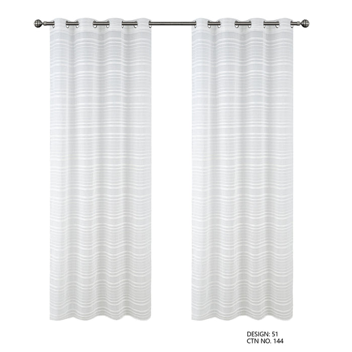 Cortinado Pronto a Pôr 140x260cm com Argolas - Branco Modelo 51